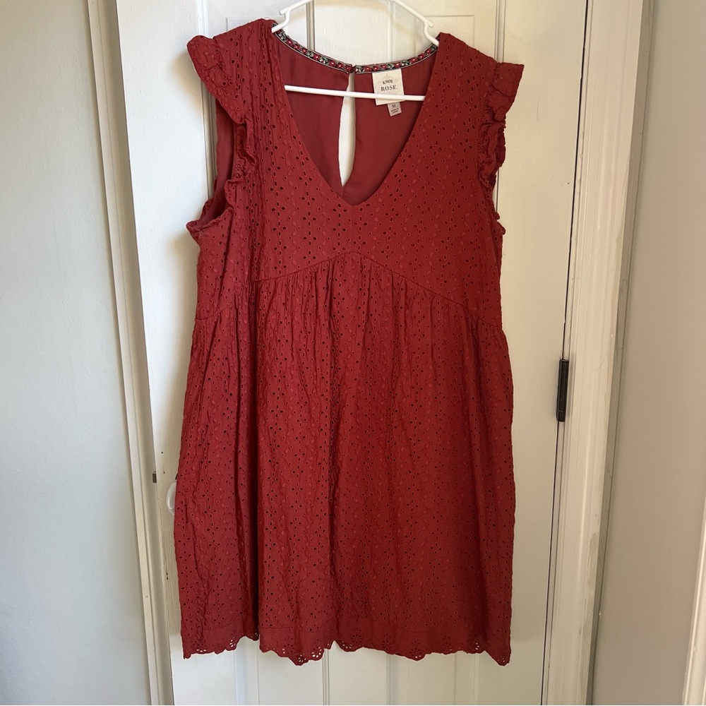 Knox Rose Ruffle Eyelet Dress Size Medium